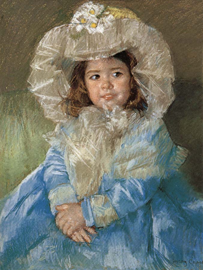 Mary Cassatt Mageter in the blue dress